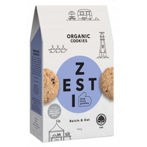Zesti Organic Raisin & Oat Cookies 180G