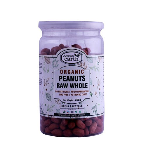 Down To Earth Peanuts Raw Whole 250G