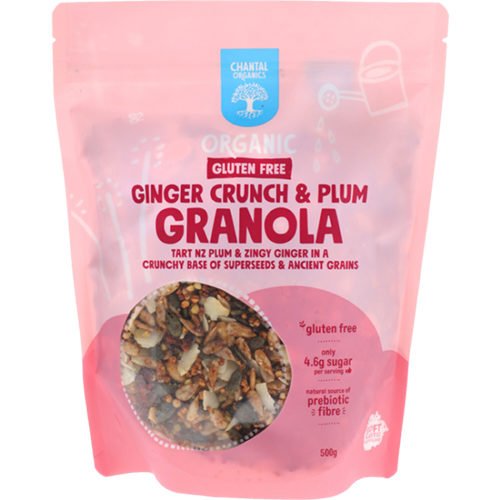 Chantal Organics Gluten Free Ginger Crunch & Plum Granloa 500G