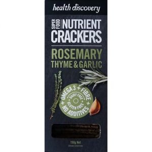 Health Discovery  Garlic, Rosemary & Thyme Crackers 150G