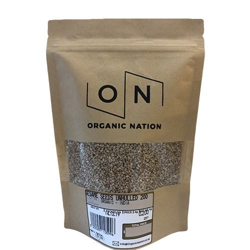 Organic Nation Sesame Seeds Unhulled 200G