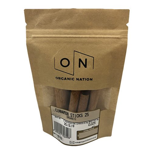 Organic Nation Cinnamon Sticks 25G