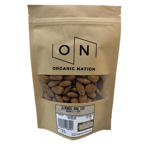 Raw Almonds 150G Organic Nation