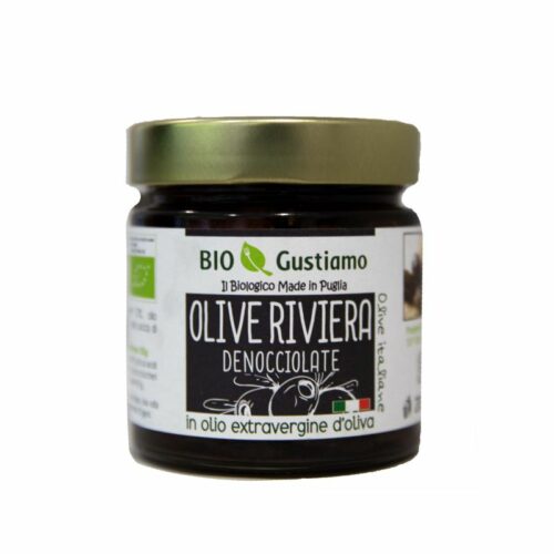Bio Organica Black Olives Pitted In Extra Virgin Olive Oil 190g