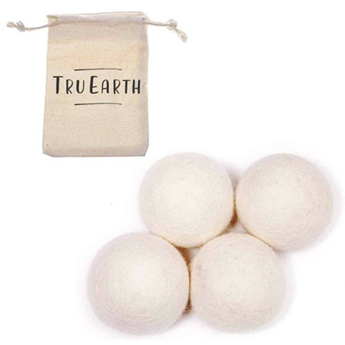 Tru Earth Wool Dryer Balls – Reusable Fabric Softener 4 Pack