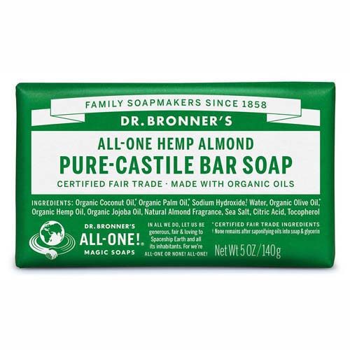 Dr Bronners Pure Castile Soap Bar Almond 140G
