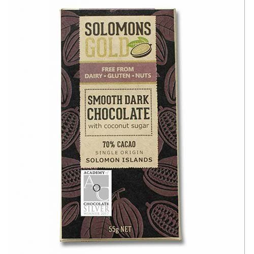 Solomons Gold Smooth Dark Chocolate Bar 55G