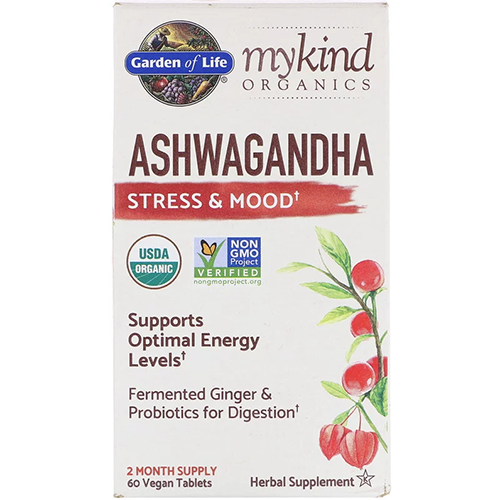 My Kind Organics Ashwagandha Stress Mood 60 Tablets