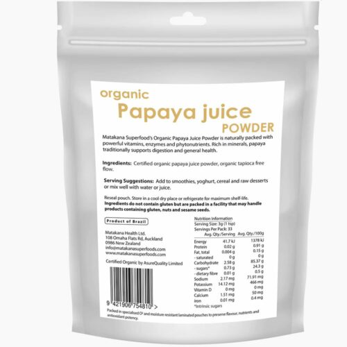 Matakana Superfoods Papaya Juice Powder 100g