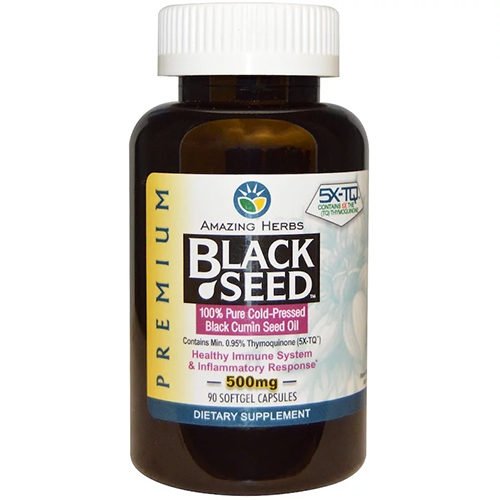 Amazing Herbs Black Seed Oil 90 Softgel Caps