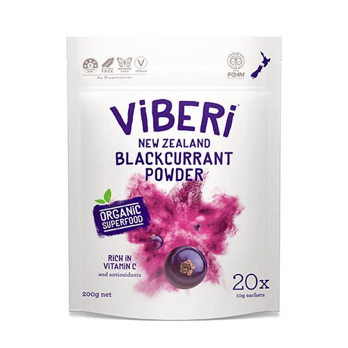 Viberi Organic Blackcurrant Powder 20 X 10G