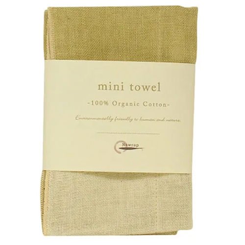 Nawrap Organic Mini Towel Grn/Ivory