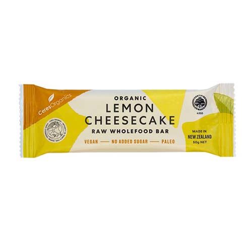 Ceres Organics Lemon Cheesecake Raw Wholefood Bar 50G