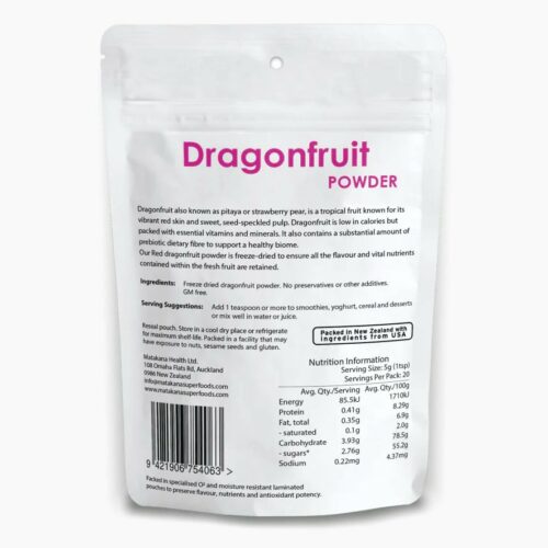Matakana Superfoods Dragonfruit (Pitaya) Powder 100g