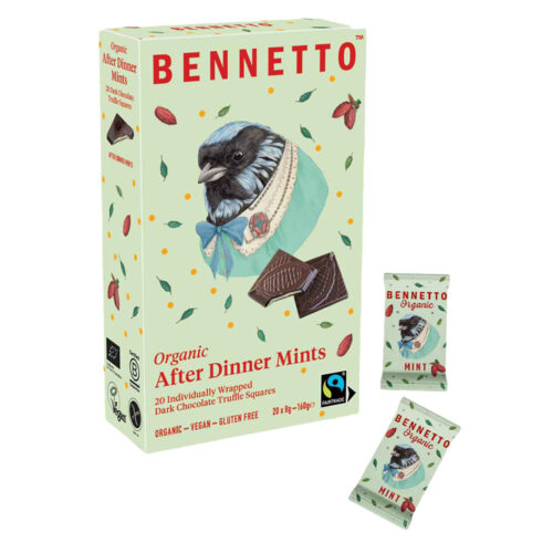Bennetto Organic After Dinner Mints Truffle Filled Squares 160g