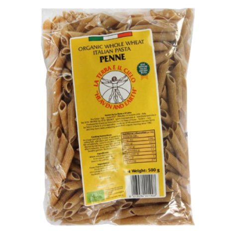 La Terra Organic Whole Wheat Italian Pasta Penne 500G