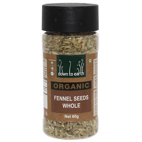 Down To Earth Organics Fennel Seeds Whole 60G