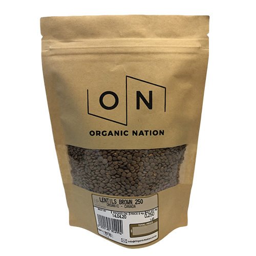 Organic Nation Brown Lentils 250G