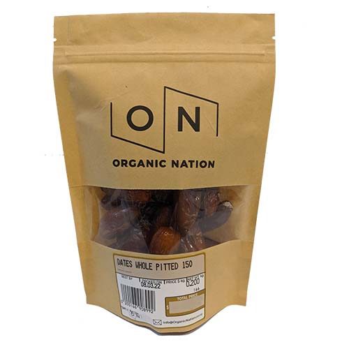 Organic Nation Dates Whole Pitted Tunisian 150G
