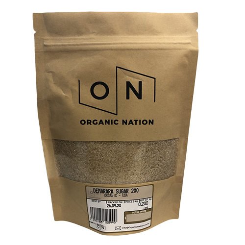 Organic Nation Demarara Sugar 200G – OOS