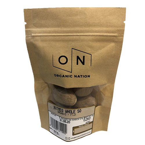 Organic Nation Nutmeg Whole 50G