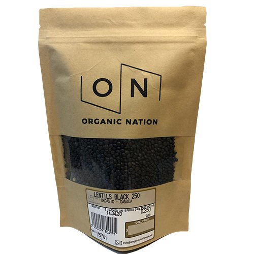 Organic Nation Black Lentils 250G