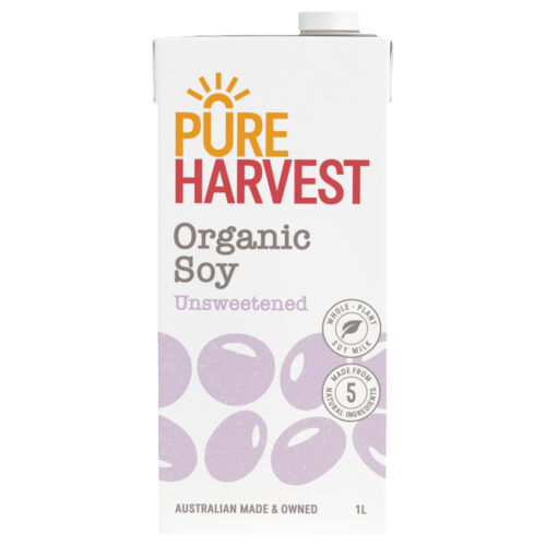 Pure Harvest Organic Soy Milk Unsweetened 1Lt